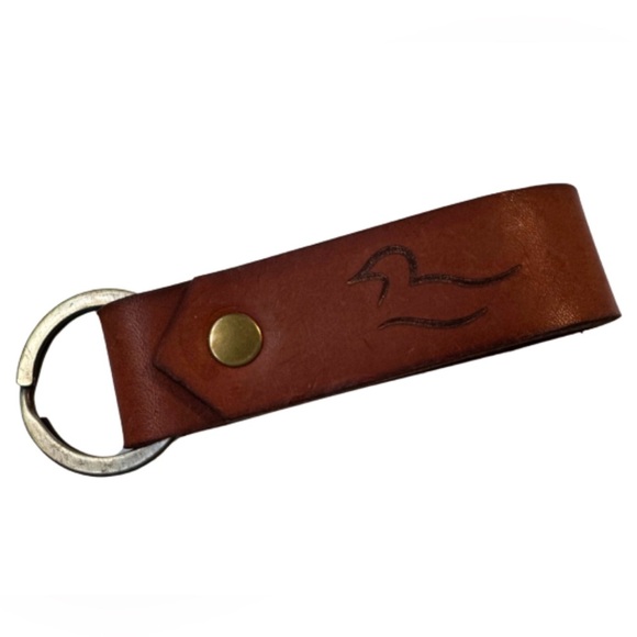 Leather Key Fob with duck detail - Picture 1 of 2